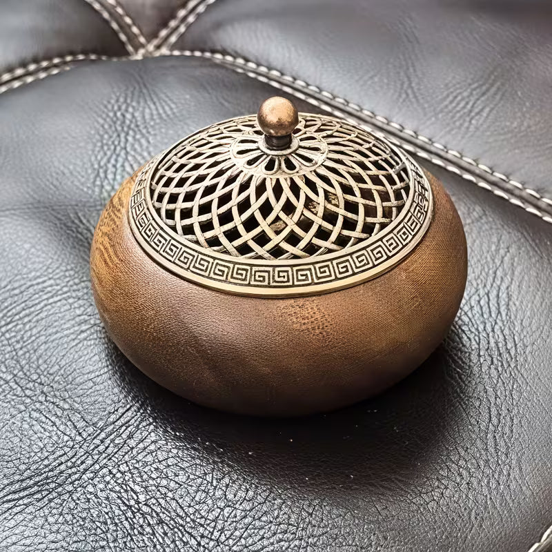 مبخرة الخشب مصقولة يدويّاً - تحفة راقية تميز مجلسك
