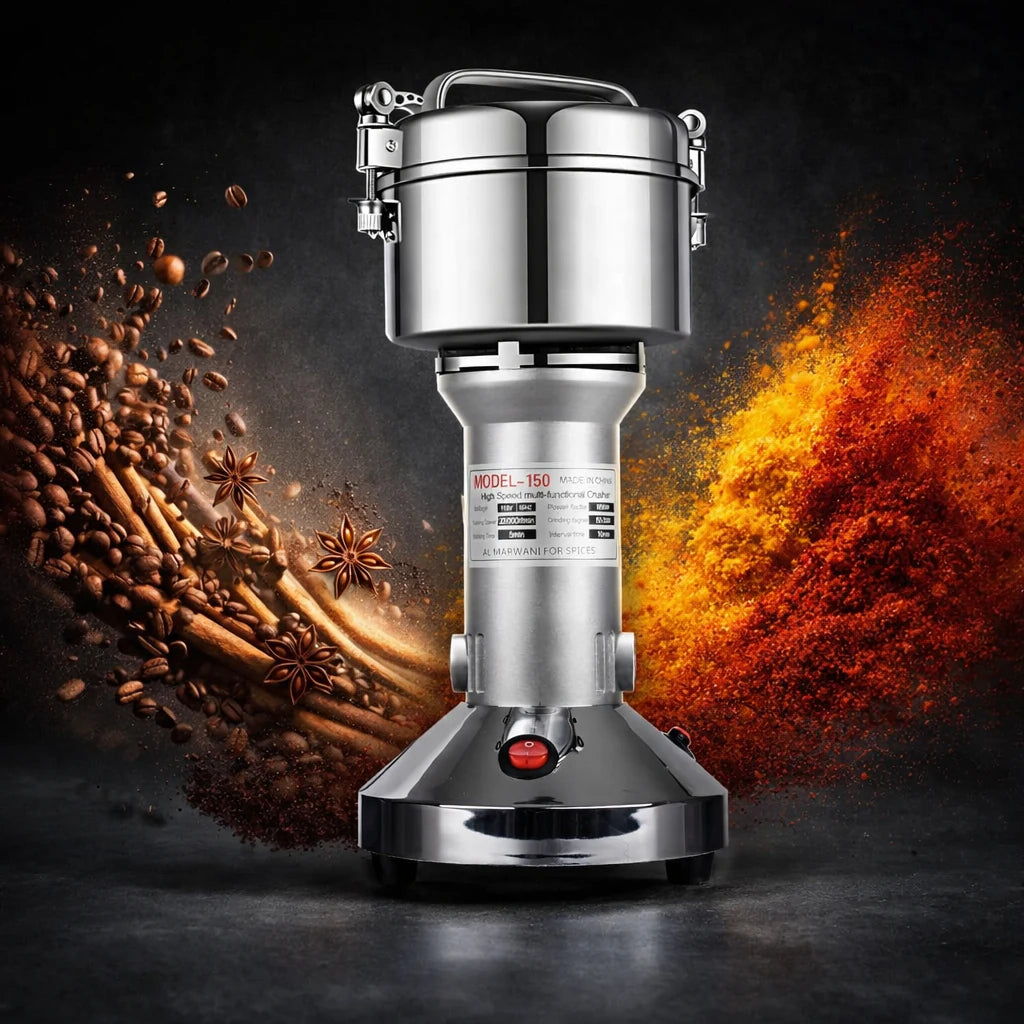 مطحنة كهربائية احترافية وقوية مخصصة لطحن جميع التوابل و القهوة بقدرة 850 واط و سعة 150 غرام